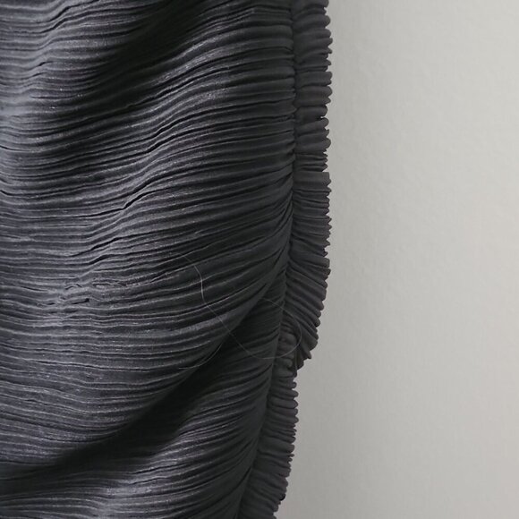 ROMEO & JULIETTE | strapless ruched dress bodycon ruffles lace flower black sz S - Picture 5 of 8